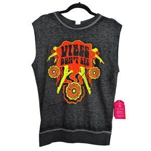 NWT Zumba Wear XSmall Sleeveless Charcoal Vibes Don't Lie Tank Top